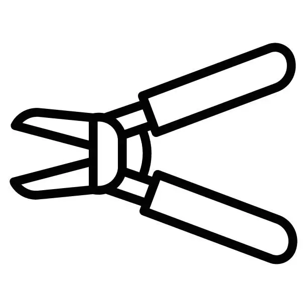 Vector illustration of Manual  Wire Striper Tool Concept, Electrian and Handyman hand-held Device Vector Icon Design