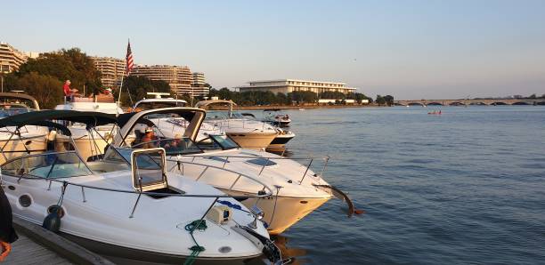 Georgetown Waterfront Park with yacht