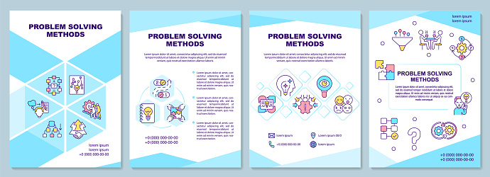 Problem Solving Method Brochure Template Stock Illustration - Download ...