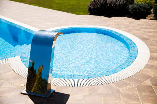 istock Backyard In-Ground Swimming Pool on a Sunny Summer Day 1308878253