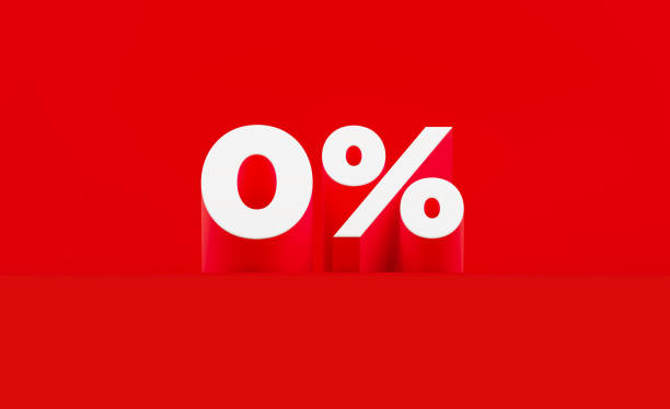 istock Sale Concept - White Zero Percent Text Sitting On Red Background 1308878425