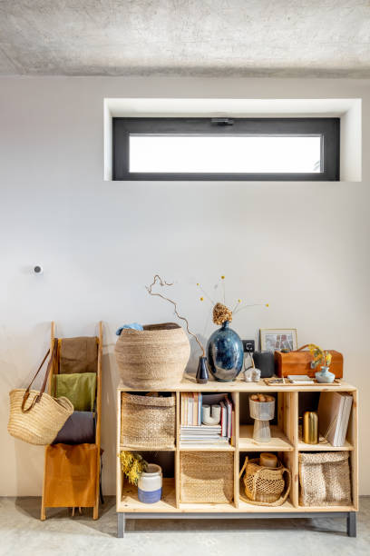 istock Decorated wooden commode in the living room 1308887971