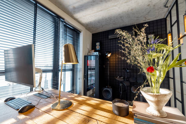 istock Home office interior in modern, natural style 1308888113