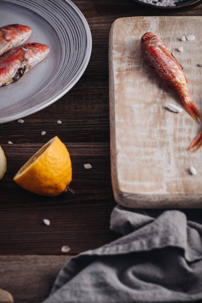 istock Fresh raw red mullet fishes 1308888787