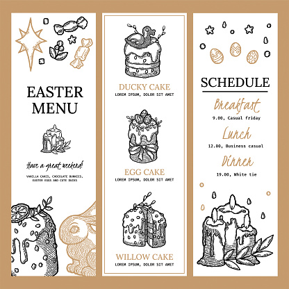 Easter Header Rustic Rustic Easter Template Set As Vector Image Finished Label With Web ...