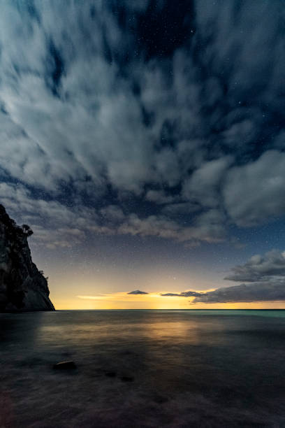 istock Nightime  Starry Sky Scene at Moens Klint in Denmark 1308890909
