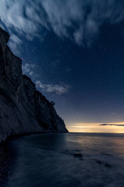 istock Nightime  Starry Sky Scene at Moens Klint in Denmark 1308891438