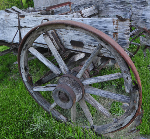 istock Old Weathered Wagon Wheel-Hamilton County, Indiana 1308895393