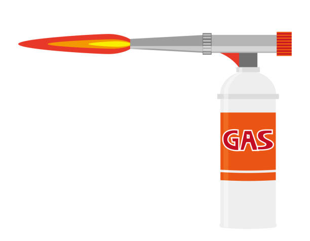 istock Vector illustration of gas burner. Gas cylinder. 1308898111