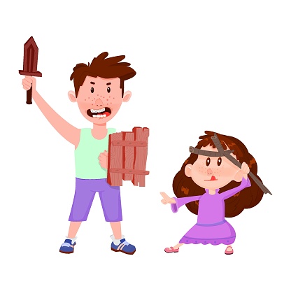 Free Brother and Sister Fighting Clipart in AI, SVG, EPS or PSD