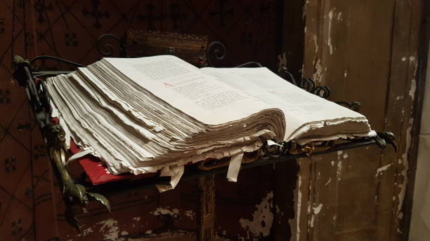 istock The old book on its desk 1308909293