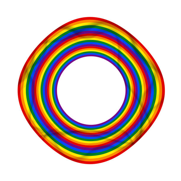 istock Flag LGBT icon, round frame. Template design, vector illustration. Love wins. LGBT symbol in rainbow colors. Gay pride collection 1308911469