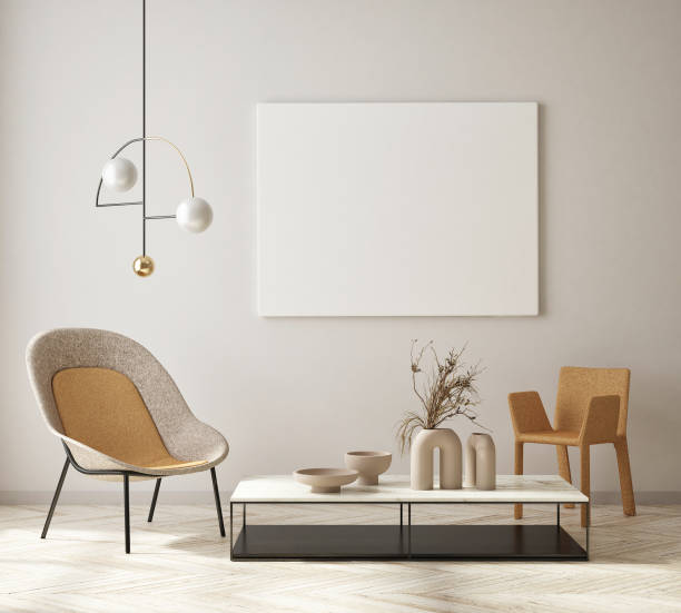 istock mock up poster frame in modern interior background, Art Deco style, 3D render 1308914073