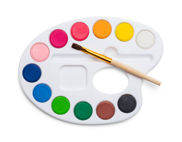 istock Small Paint Palette and Brush 1308914517