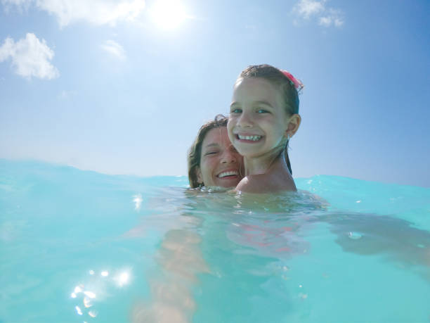 istock Mother and daughter enjoying beach vacation 1308918350