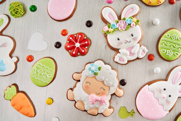 istock Close up of easter homemade gingerbreads 1308923397