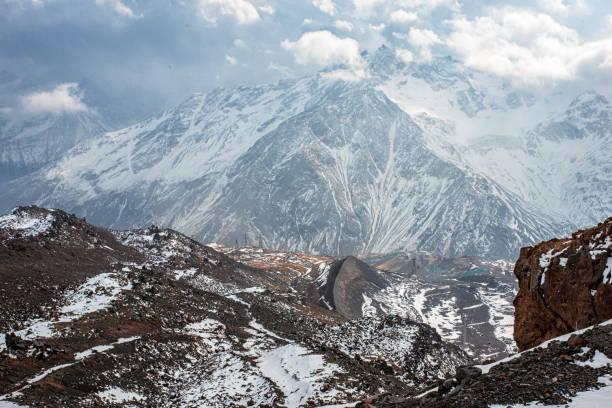 istock Landscape of snow-capped mountains 1308924194