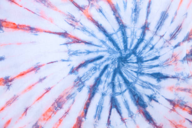 istock Tie Dye back ground . Dark grey and red,white,cycle drawing with paints 1308928639