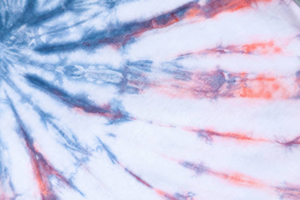 istock Tie Dye back ground . Red and white,strips drawing with paints 1308928673