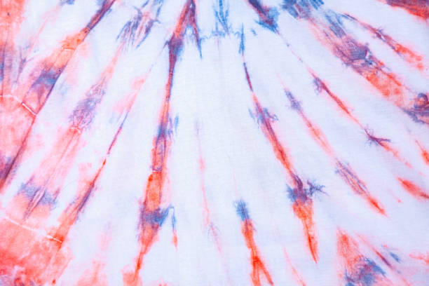 istock Tie Dye back ground . Red and white,strips drawing with paints 1308928713