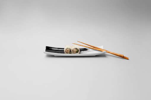 Sushi with white background