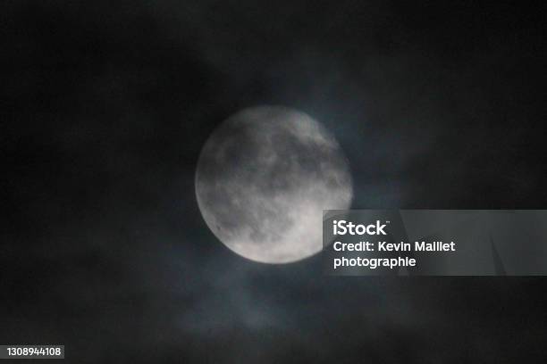 The Moon In Chatellerault Stock Photo - Download Image Now - Astronomy, Chatellerault, Close-up