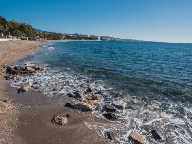 istock Turquoise sea with rocks in Marbella 1308951942