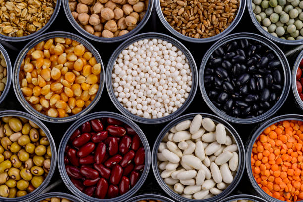 istock Cans for storage of various grains 1308956842