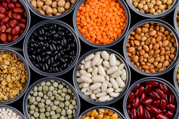 istock Top view capture of cans with grains 1308956877