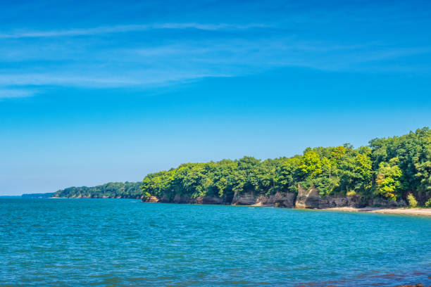 South Shore of Lake Erie USA South Shore of Lake Erie at Barcelona Harbor, Westfield, New York State, USA lake erie stock pictures, royalty-free photos & images