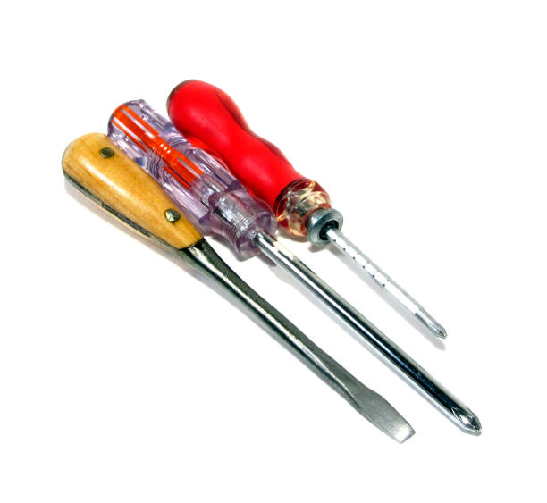 istock Screwdrivers isolated on a white background. Close-up. 1308961335