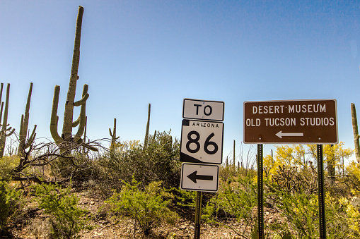 Road Sign to Waldorf School in Windhoek at Khomas Region, Namibia