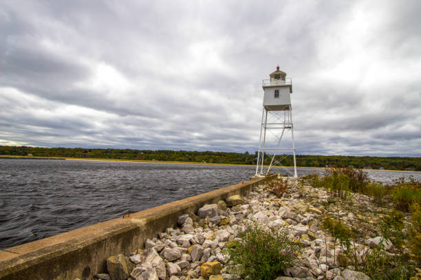 istock Stormy Sky Over Grand Marais Michigan Lighthouse 1308966189