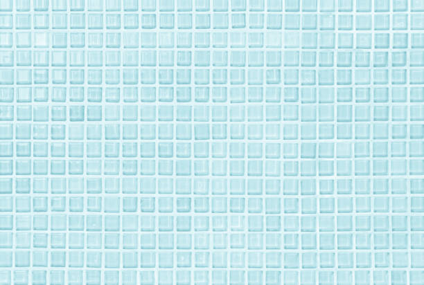 istock Blue pastel ceramic wall and floor tiles abstract background. Design geometric mosaic texture decoration of the bedroom. Simple seamless pattern for backdrop advertising banner poster or web. 1308966531