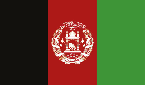 ilustraciones, imágenes clip art, dibujos animados e iconos de stock de bandera altamente detallada de afganistán - bandera de afganistán alto detalle - vector de la bandera de afganistán. eps, vector - surrey