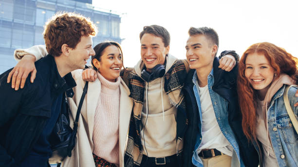 istock Best friends group in university 1308970727
