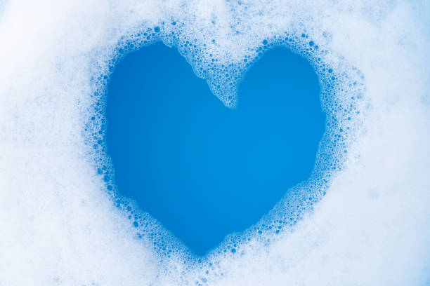 istock Frame made of detergent foam bubble. 1308973505