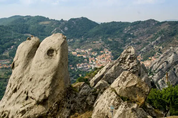 Village of Castelmezzano in the Lucanian Dolomites.