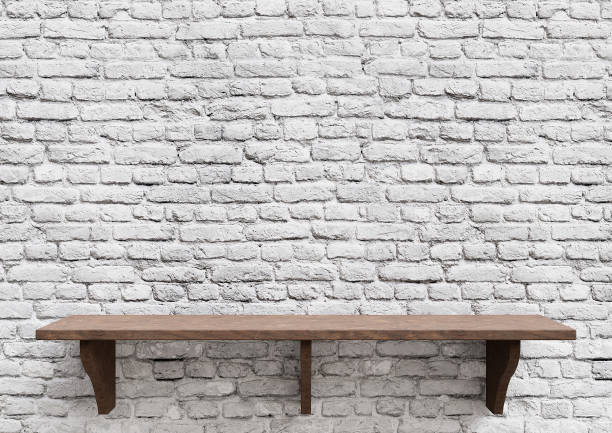 istock empty wooden shelves white brick, display mockup tabletop isolated 1308983543