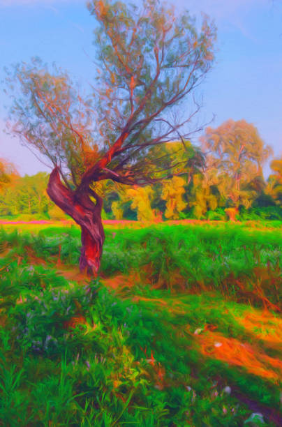istock Oil landscape painting 1308990346