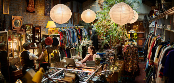 vintage shop worker