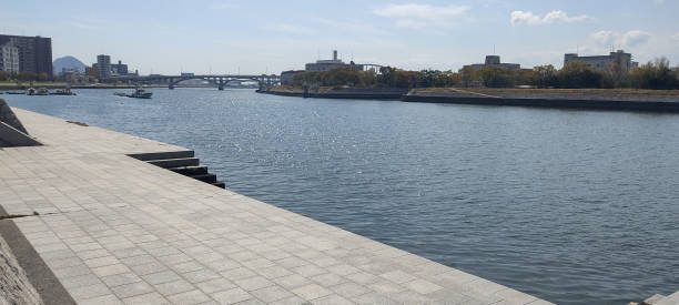 istock Scenery along the river in Hiroshima Prefecture. 1309004341