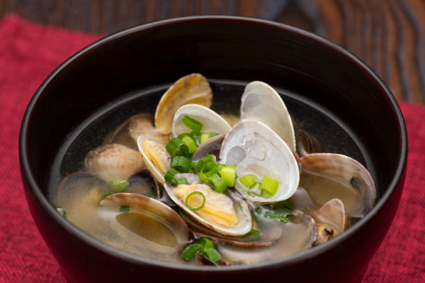 istock Asari clam miso soup on the table 1309011005