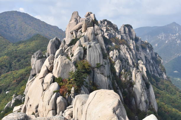 Ulsanbawi Rock Peak, Seoraksan National Park stock photo