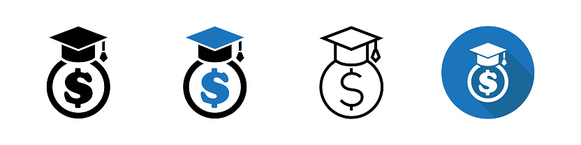 Scholarship tuition vector icon symbol design