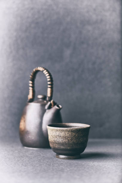 istock Traditional, handcrafted ceramic on dark background. Soft focus. Copy space. 1309014216