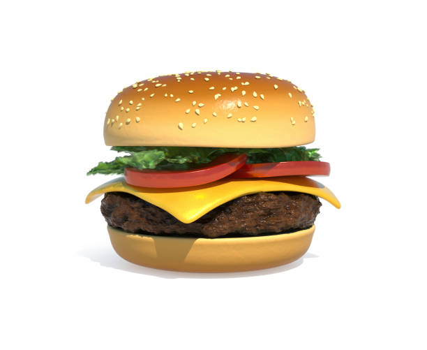 cheeseburger - sesame bun american culture cheddar imagens e fotografias de stock