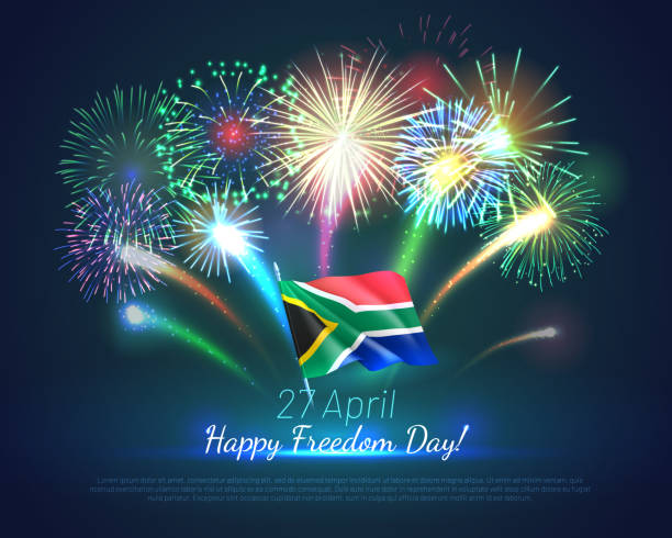 illustrations, cliparts, dessins animés et icônes de 27 avril happy freedom day modèle de bannière. journée de l’indépendance de l’afrique du sud - jour de lindépendance