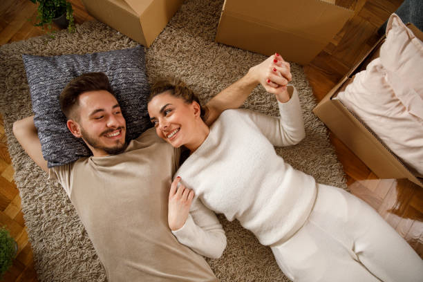 istock Taking a break from unpacking to cuddle and bond 1309021554
