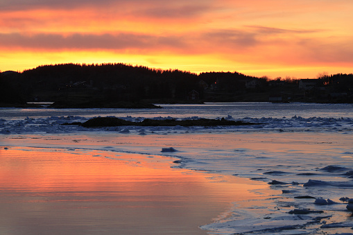frozen fjord, Brønnøysund, Norway